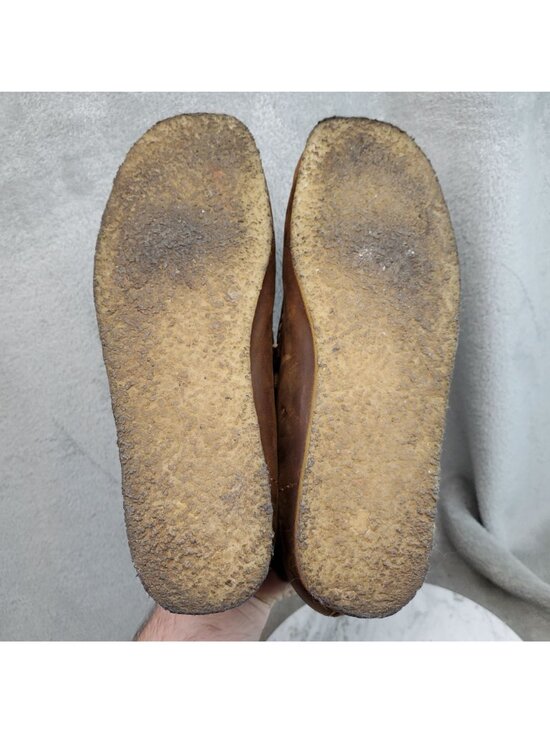 Clarks Shoes Mens SIze 10 Wallabee Brown Leather Chukka Boots *Read* main image 7